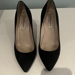 LK Bennett Black Suede Heels